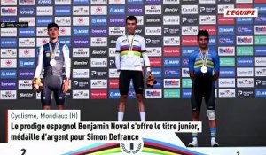 Le prodige espagnol Benjamin Noval s'offre le titre junior, médaille d'argent pour Simon Defrance - Cyclisme - Mondiaux (H)
