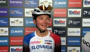 Championnats du Monde UCI Montréal 2026 - Viktoria Chladonova après sa médaille d'or sur la course en ligne Juniors