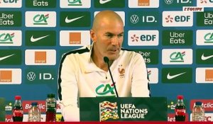 Zinédine Zidane avant la Belgique : « Des changements, il va y en avoir, ça s'est sûr » - Foot - Ligue des nations
