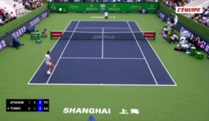 Jet de raquette vers le public, nouvel abandon juste avant la fin du match : Térence Atmane s'est encore signalé lors des qualifications du Masters 1000 de Shanghai - Tennis - ATP - Shanghaï