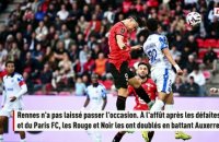 Rennes monte sur le podium après sa victoire contre Auxerre - Foot - Ligue 1