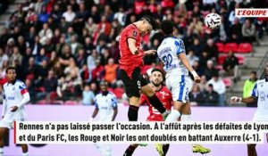 Rennes monte sur le podium après sa victoire contre Auxerre - Foot - Ligue 1