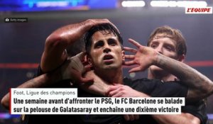 Une semaine avant d'affronter le PSG, le FC Barcelone se balade sur la pelouse de Galatasaray et enchaîne une dixième victoire - Foot - Ligue des champions