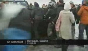 Manifestation à Reykjavik