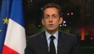 Allocution de Sarkozy le 18 février