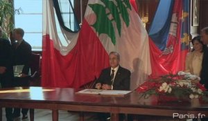 Le président libanais reçu à l'Hôtel de Ville