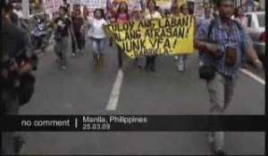 Manifestation anti-USA aux Philippines