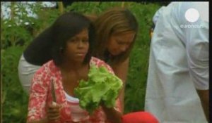 Cueillette de légumes à la Maison Blanche avec Michelle Obam