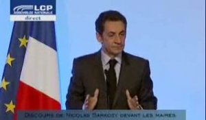 Le discours de Nicolas Sarkozy devant 700 maires à l'Elysée