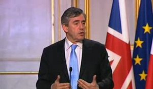 Conférence presse conjointe avec M.Gordon Brown