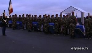 Hommage militaires victimes de l'accident au Gabon
