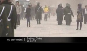 Tempête de sable à Pékin en Chine