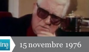 20h Antenne 2 du 15 novembre 1976 - Mort de Jean Gabin - Archive INA