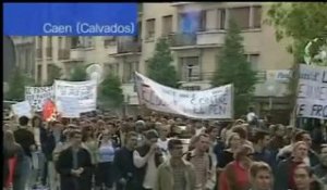 Manif estudiantine de protestation anti Le Pen