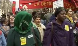 Paris : manifestation des sans papiers
