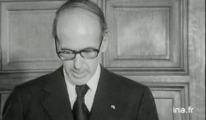 Le président Valéry Giscard d'Estaing à la cour des comptes