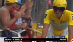 [Plateau brève : Tour de France : Alberto Contador remporte le contre la montre d'Annecy]