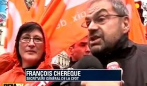 Chérèque et Thibault peinent à mobiliser