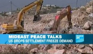 US drops settlement freeze as precondition to peace talks