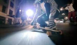 Skate : Winter Night Longboard in Madrid
