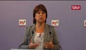 Affaire DSK : Aubry appelle le PS à  "l'unité, la responsabilité, la combativité"