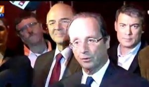 Arrivée paisible de François Hollande au débat