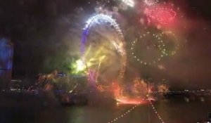 Londres fête le passage à 2012