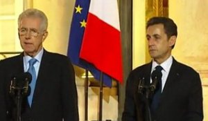 Déclaration conjointe de N. Sarkozy et M. Monti