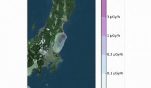 Fukushima - dispersion atmospherique des radiations - echelle regionale