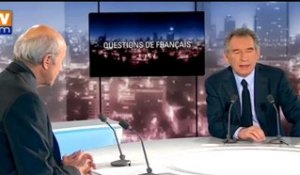 BFMTV 2012 : questions de Français pour François Bayrou