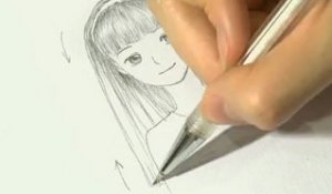 Manga : Comment dessiner une fille aux cheveux longs ? - HD