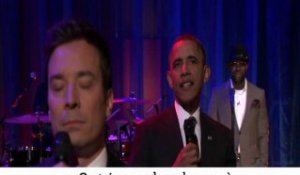 Barack Obama en mode slam avec The Roots