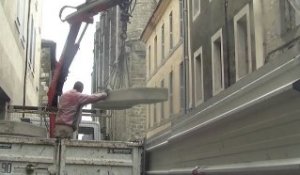 Début des travaux de reconstruction du « Carron Saint Vincent » à Carcassonne :