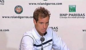 Roland Garros, 2e tour - Gasquet : "Je sors un peu touché"