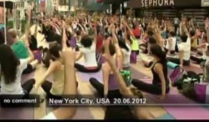 Cours de Yoga à Times Square - no comment