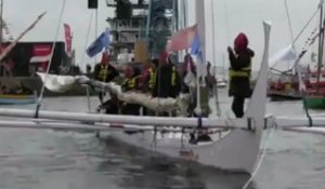 Les Tonnerres de Brest 2012 : Sortie en mer d'un sandeq