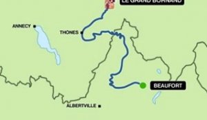 Tour de l'avenir 2012 : Tracé étpae 6 Beaufort > Le grand Bornand