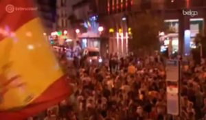 Euphorie espagnole dans les rues de Bruxelles
