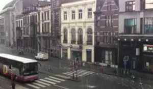 De la grêle dans le centre de Liège