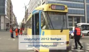 Botanique : collision entre un bus scolaire et un tram