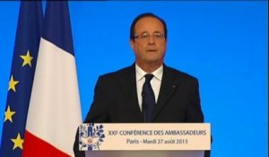 Syrie : selon Hollande, la France est prête à "punir" les auteurs de l'attaque chimique