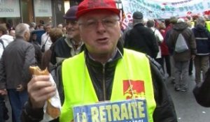 Les retraités manifestent à Paris pour leur pouvoir d'achat