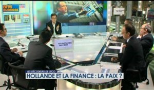 Hollande et la finance : la paix ? - le 19 décembre - BFM : Les décodeurs de l'éco 4/5