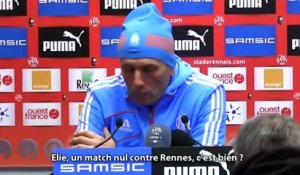 La réaction d'Elie Baup après Rennes-OM (2-2)
