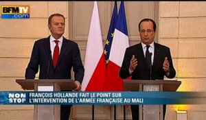 Hollande : "Notre action au Mali a permis d'enclencher une solidarité de toute l'Afrique" - 28/01
