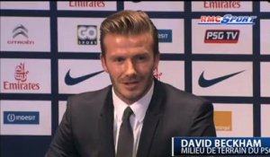 PSG / Les premiers mots de David Beckham - 31/01