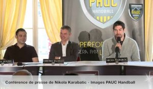Conférence de presse de Nikola Karabatic (Aix Handball)