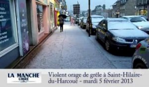 Violent orage de grêle à Saint-Hilaire-du-Harcouët