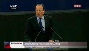 Evènement, Discours de François Hollande devant le Parlement européen