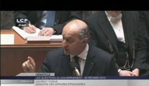 Mali - Laurent Fabius - Questions au Gouvernement (Assemblée Nationale, 06.02.2013)